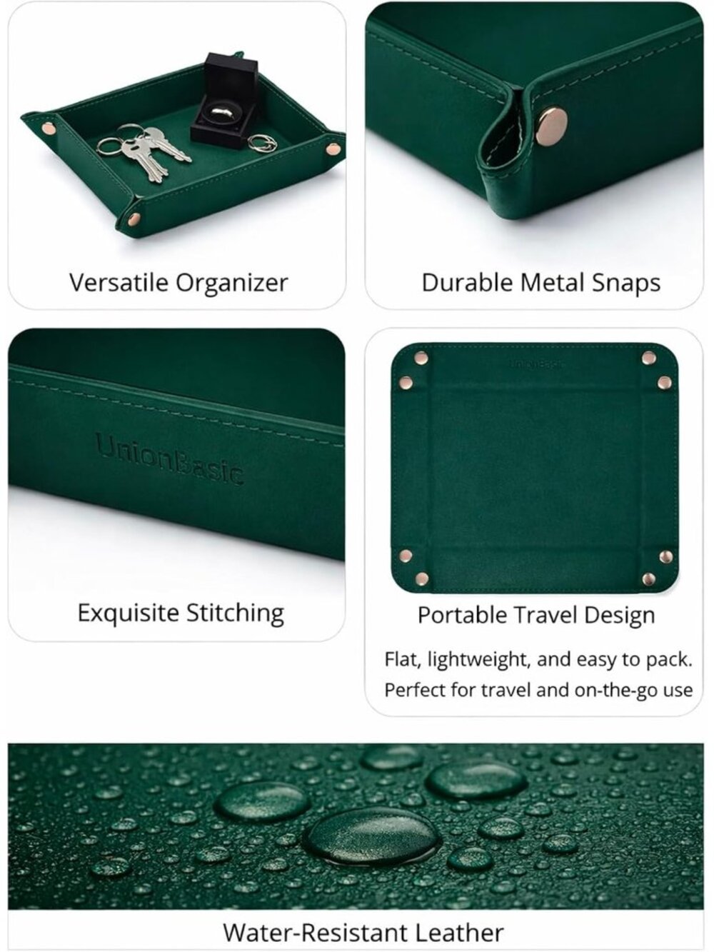 Valet Tray, Jewelry Tray for Rings Watches Earrings, Entryway Catchall Caddy for - Picture 4 of 9